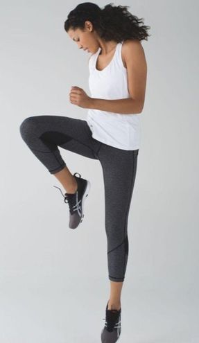 Lululemon Pace Rival Crop *22 Heathered Black / Black