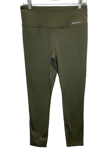 Eddie Bauer trail tight leggings cargo pockets gray green Size M