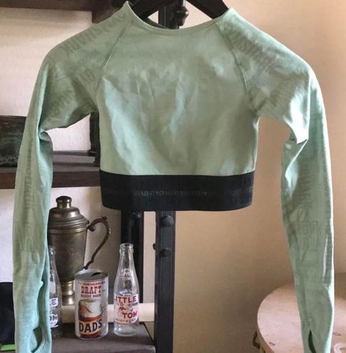 Gymshark Vision Long Sleeve Crop Top - Green