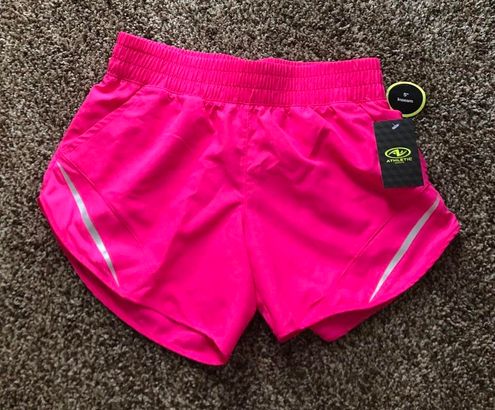 Neon pink athletic shorts Clearance