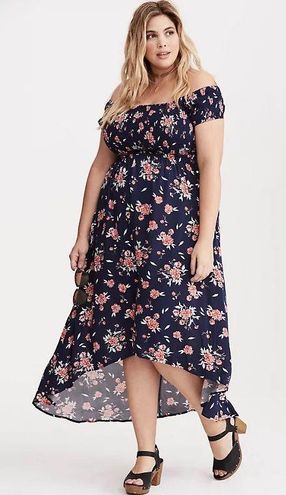 torrid blue floral dress