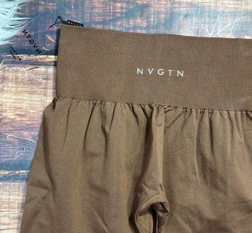 NVGTN Khaki Green Seamless Leggings Size L - $54 New With Tags