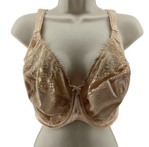 Elomi Kim Underwire Stretch Lace Plunge Bra EL4340 Carmel 34M Size  undefined - $40 - From W