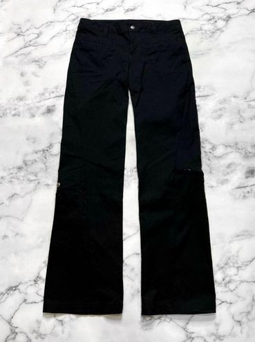 Athleta Black Dipper Nylon Utility Cargo Wide Leg Pants Size 2