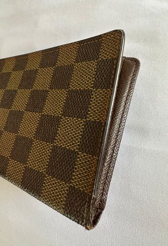 Authentic LOUIS VUITTON Valeurs Cartes Credit Brown Bifold Long