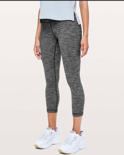 Lululemon Variegated Knit Gray Wunder Under Leggings Size 10