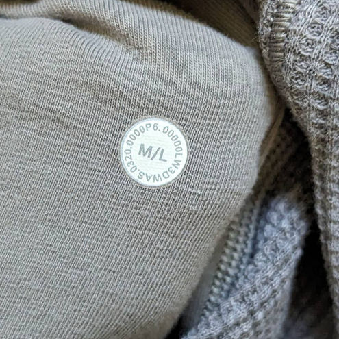 Lululemon Mellow In Hoodie Waffle Knit Heathered Core Medium