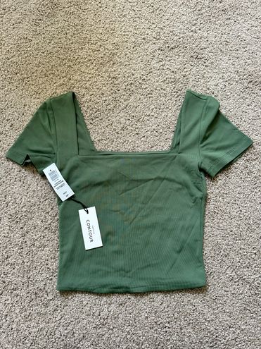 Contour Squareneck ShortSleeve Body Suit Size - Depop