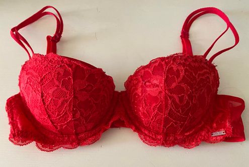 PINK - Victoria's Secret Red Lace Bra Size XS - $13 (62% Off Retail) - From  Hannah