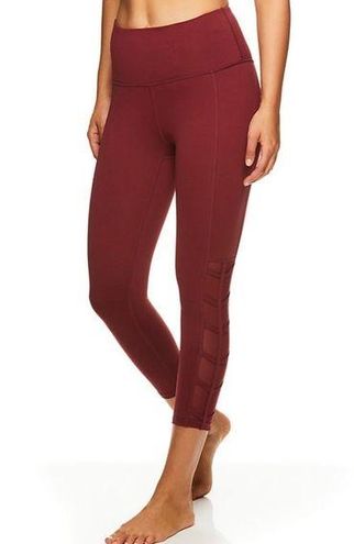 Gaiam Om Shiva Hi Rise Mesh Capri Maroon Leggings Size Medium - $27 - From  Chelsey