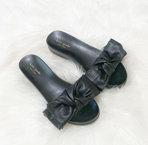 Kate Spade Zorie Bow Slide Sandals Black Size  - $120 - From Royalty