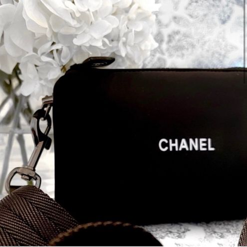 Chanel Black Cosmetic Bag/ Makeup Bag/ Crossbody Purse/ Bum Bag 100%  Authentic - $221 - From Kiki