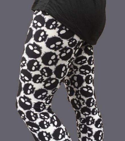 Agnes & Dora Black and White Area 51 Skull Halloween Leggings NWT Large TC  Size undefined - $17 New With Tags - From Stacy