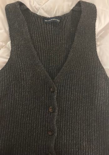 Vest Brandy Melville Grey size 1 0-5 in Cotton - 15886700