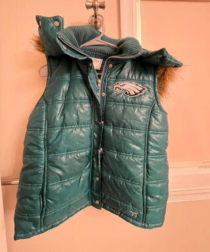 Philadelphia Eagles Cutter & Buck Big Tall Stealth Full-Zip Vest - Heather Gray