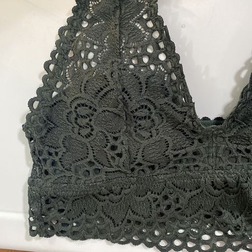 Aerie floral lace halter bralette in deep forest size S Green - $14 - From  maria