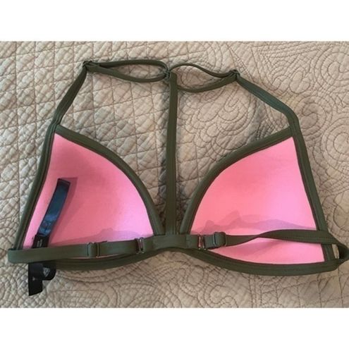 Victoria's Secret Pink Active Olive Green Racerback bra, size small - $22 -  From Zelda