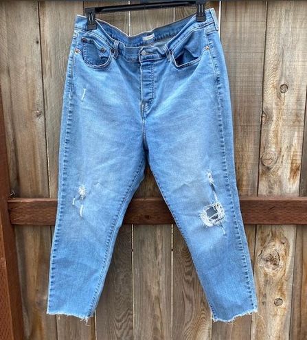 Levi's wedgie skinny jeans denim button fly - raw hem - Plus Size XXXL NWOT  Blue - $33 - From PL