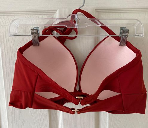 Red Criss Cross Bikini Top 36DD Size XL - $8 - From Kayla