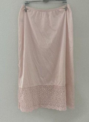 4 Vintage Valentine Pink Size L Lace Victoria Secret Vassarette Slip