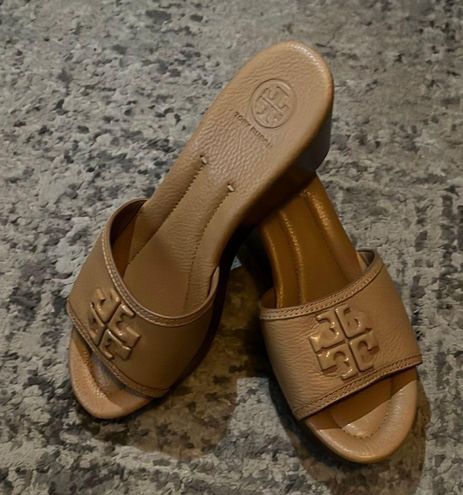 Tory Burch Lowell 2 80MM Wedge Slide sandals size 8.5 in perfect