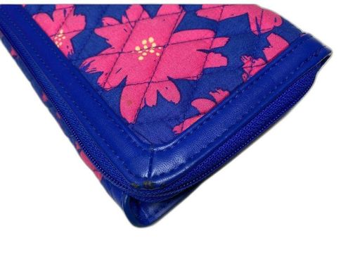 Vera Bradley Ultimate Wristlet Art Poppies Clutch Pink and Blue (tiny  flaws) - $26 - From Lally