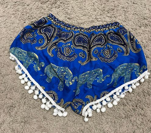 Bohemian Island Kamala Elephant Shorts Blue Size M - $14 - From