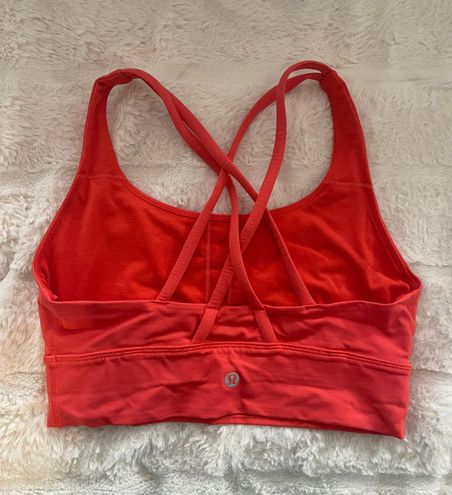 Lululemon Energy Bra Long Line 6 Red - $32 (52% Off Retail) - From