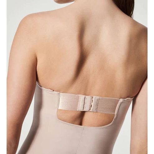 Spanx Suit Your Fancy Strapless Cupped Panty Bodysuit in Champagne Beige  Size M - $100 - From BLuxe