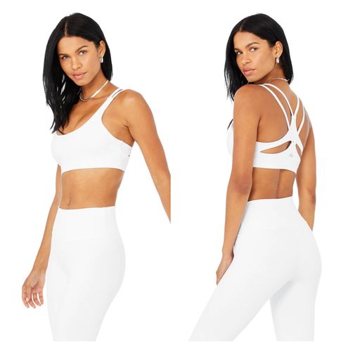 Alo Yoga Airbrush Suspension Sports Bra White Size L - $58 (14% Off Retail)  - From Kristen