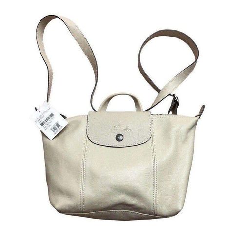 Longchamp Le Pliage Cuir Ivory Leather Backpack $470 - $397 New