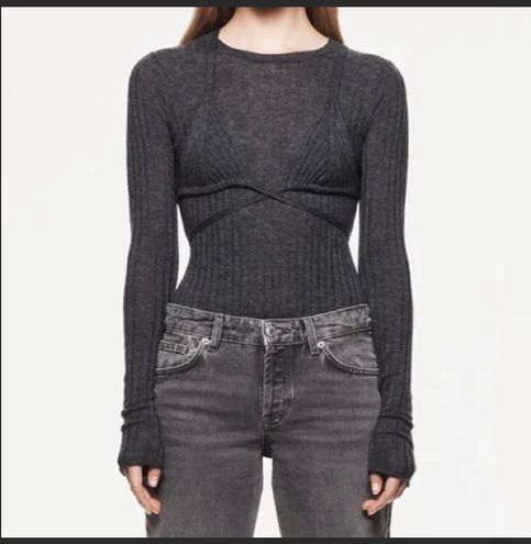 ZARA strappy wool bra Gray - $21 (30% Off Retail) New With Tags