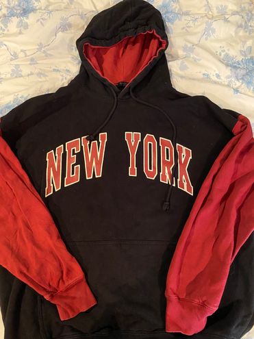 Brandy Melville New York Hoodie Red And Black - $30 (62% Off Retail) - From  Victoria