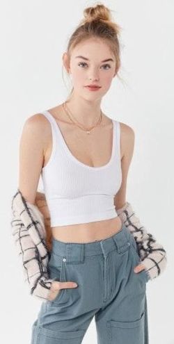 Urban Outfitters Out From Under Drew Seamless Ribbed Bra Top White Size L -  $21 - From Aryanna