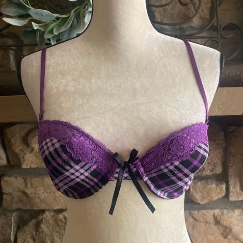 NATIVE INTIMATES-PLAID BRA-36B