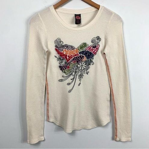 Lucky Brand Y2K Embroidered Thermal Shirt - $35 - From Liza