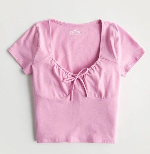 Hollister Pink Seamed Cinch Top Size XXS - $9 (52% Off Retail) - From maddy