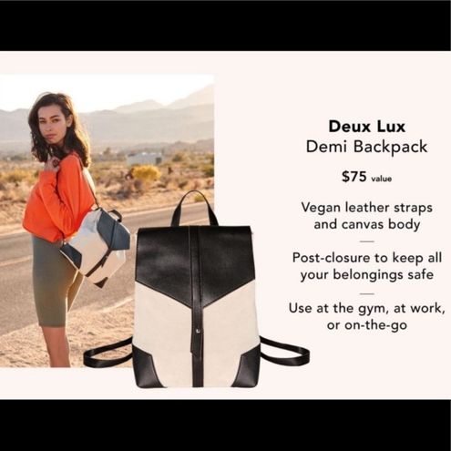 Deux Lux NWT canvas + vegan leather demi backpack - $23 New With Tags -  From April