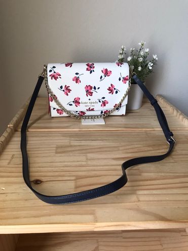 Kate spade carson tea garden toss convertible crossbody white floral +  wallet