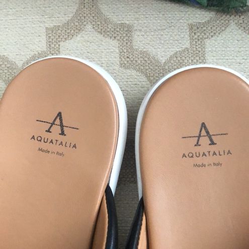 Aquatalia leather Sharla slide sandals Size 8.5 60 From Sarah