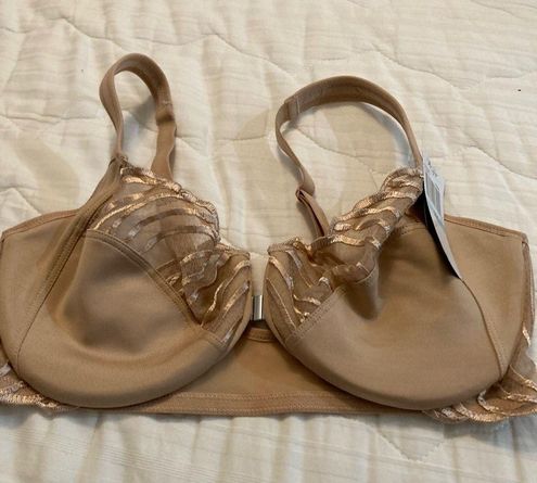 NWT Felina paramour angie Front Close Minimizer Bra beige Sz 36 D