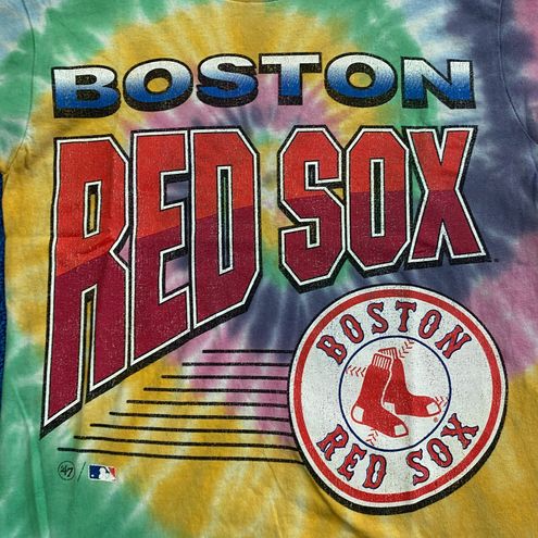 47 Brand Boston Red Sox tie dye baseball t-shirt size small Multiple