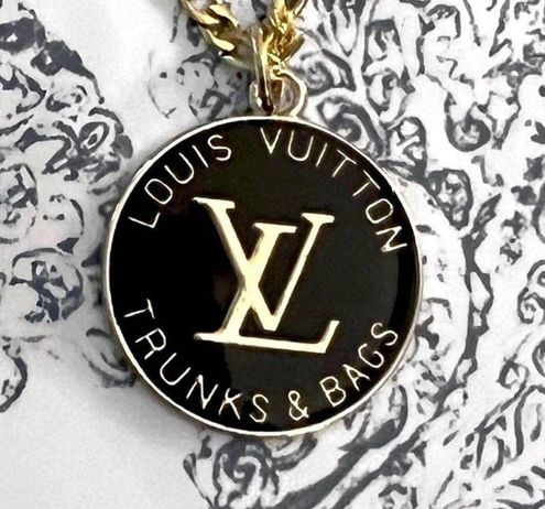 Louis Vuitton Black/ Gold Trunks & Bags Charm Pendant Necklace Upcycled  Black - $155 - From Kiki