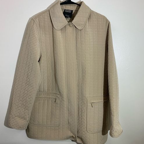 Hilary Radley, Jackets & Coats, Hilary Radley Beige Quilted Coat Size  Small