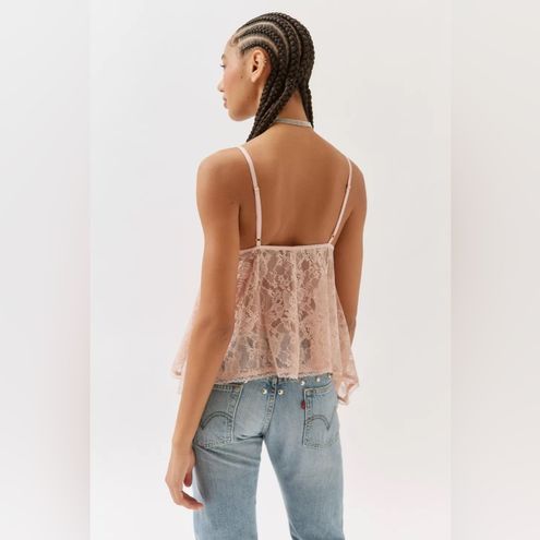 UO Roxie Sheer Lace Flyaway Cami