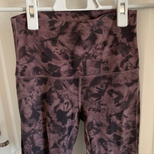 Lululemon Align Pant 28 In Mini Dusk Floral Antique Bark Black