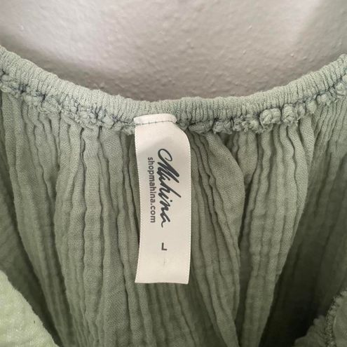 Mahina Green Babydoll Beach Dress Size L - $20 - From Cassie