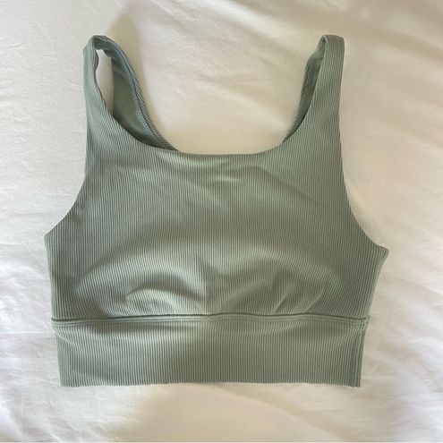 Mint Green Ribbed Sports Bra