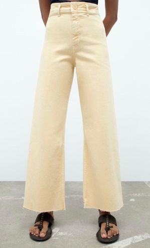 ZARA High Waisted Sailor Jeans Yellow Size 2 - $79 (20% Off Retail) New  With Tags - From Fashion