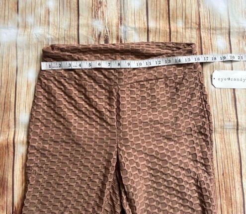 Eye Candy Women's Waffle Leggings Ruched Butt Lift Yoga Pants Taupe Size 2X  Tan - $16 (52% Off Retail) New With Tags - From Yarail
